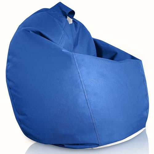 Aiire Modern Outdoor Bean Bag – Giant Pear Bean Bag XXL without Filling Included for Terrace or Garden – Bean Bag Chair Living Room or Youth Room Decoration – Gamer Blue