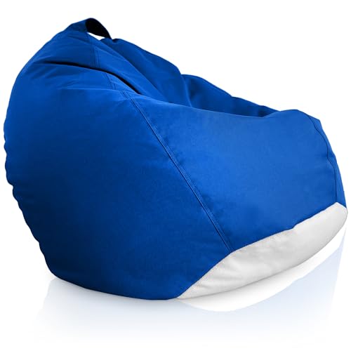 Aiire Modern Outdoor Bean Bag – Giant Pear Bean Bag XXL without Filling Included for Terrace or Garden – Bean Bag Chair Living Room or Youth Room Decoration – Gamer Blue