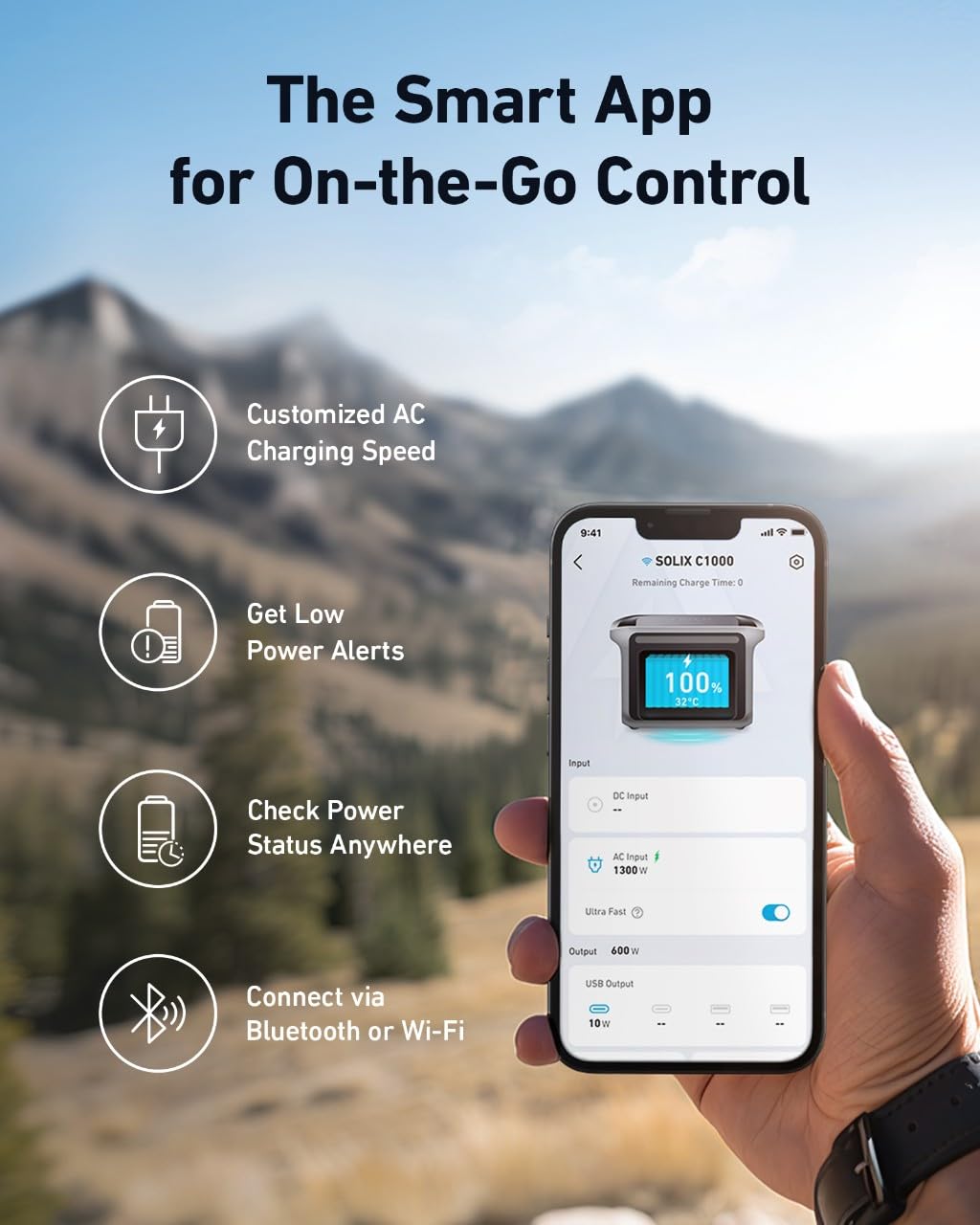 Anker SOLIX C1000 Portable Power Station, 1800W Solar Generator, Full Charge in 58 Min with UltraFast Charge Mode, LiFePO4 Power Station for Outdoor Camping and Home Backup (Optional Solar Panel)