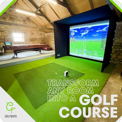 GolfBays SIMBOX Golf Simulator Enclosure – Premium Golf at Home Practice, Easy Setup, Various Sizes, Fabric with Durable Frame & Impact Screen