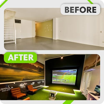 GolfBays SIMBOX Golf Simulator Enclosure – Premium Golf at Home Practice, Easy Setup, Various Sizes, Fabric with Durable Frame & Impact Screen