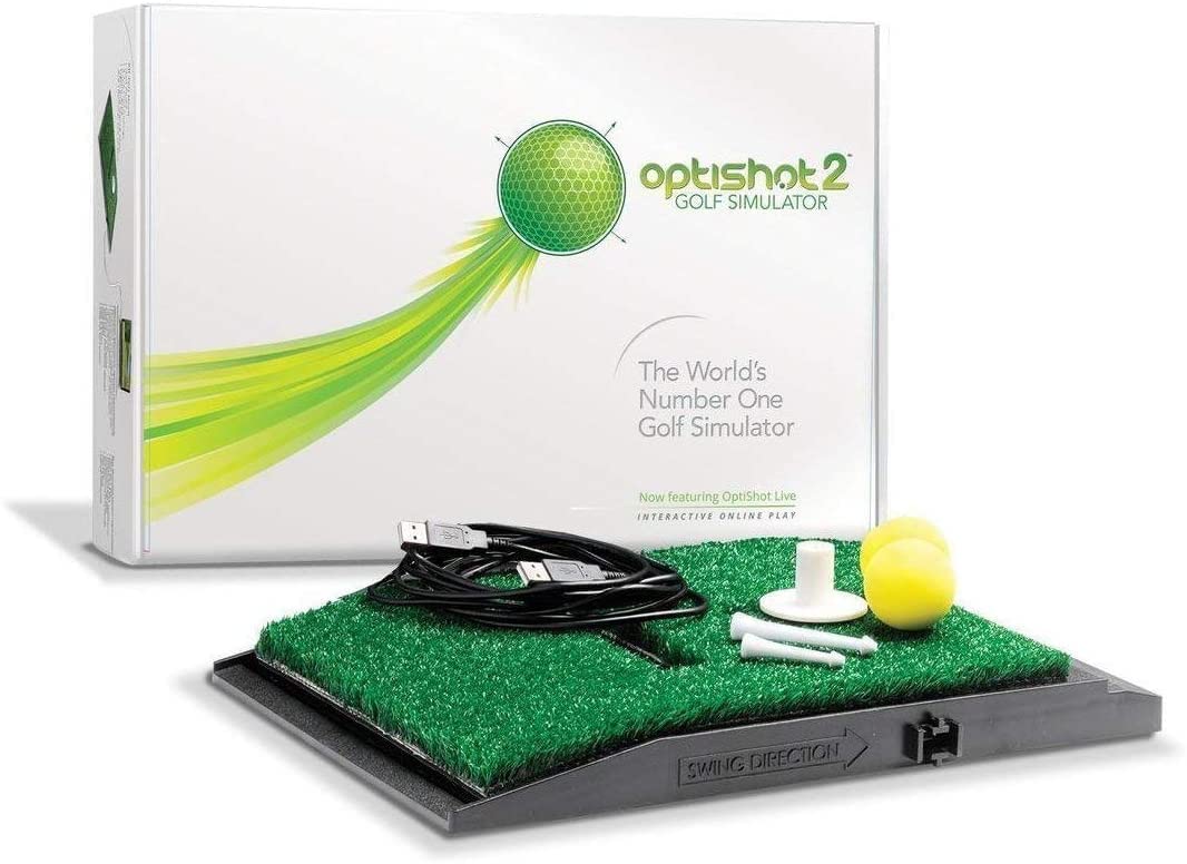 GolfBaysUK Optishot 2 Golf Simulator Bundle – You Get Deep Golf Enclosure, 1.5M X 1.5M Golf Mat, Optishot2 Golf Simulator - For Home - Train from Home Package