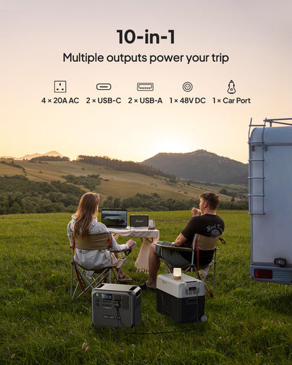 BLUETTI Portable Power Station AC200L, 2048Wh LiFePO4 Battery Backup, Expandable to 8192Wh w/ 4 2400W AC Outlets (3600W Power Lifting), Solar Generator for Camping, Home Use, Emergency