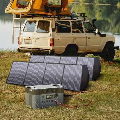 ALLPOWERS MPPT Solar Generator S2000 Pro, 2400W 1500wh Portable Power Station with 2 * 200W Folable Solar Panels Included, Solar Mobile Battery Pack for Outdoor RV Camping Home Emergency Travel