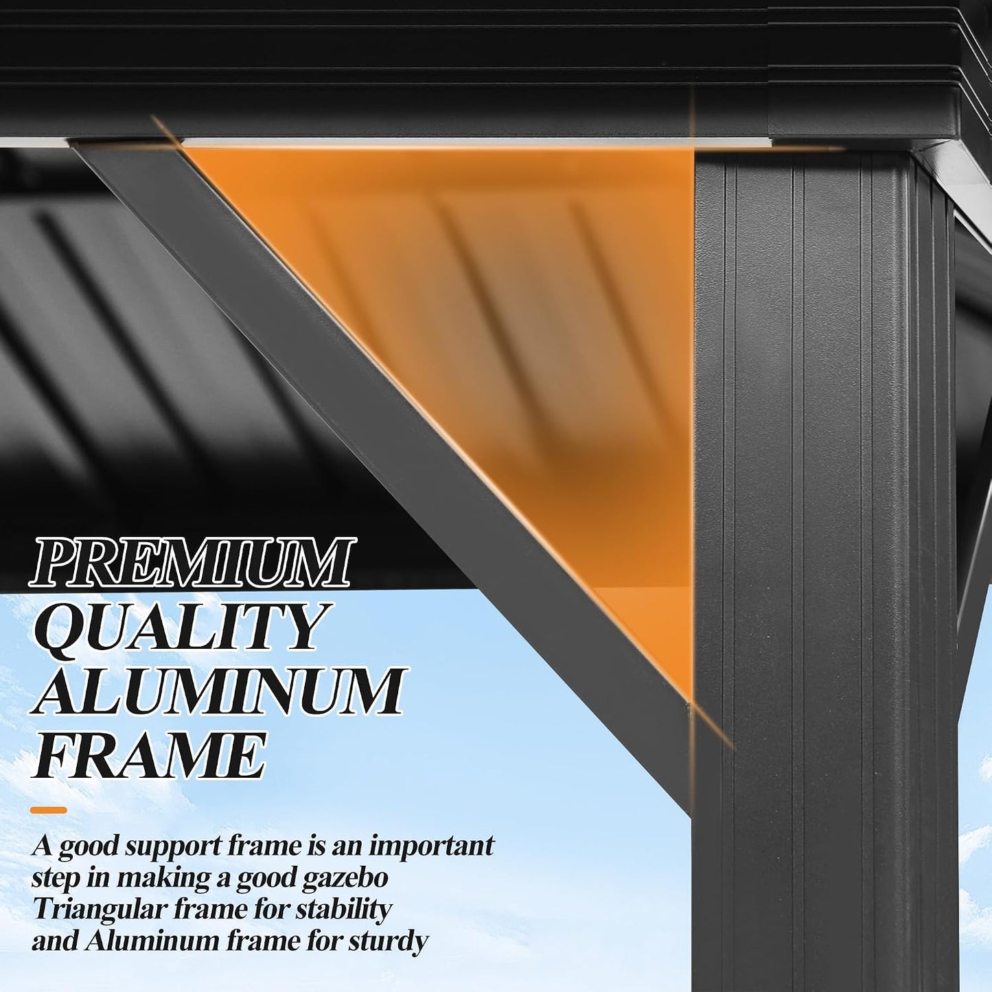 12'x14' Outdoor Hardtop Gazebo with Double Roof | Heavy-Duty Galvanized Steel Top Aluminum Frame Gazebo with Breathable Netting & Privacy Curtain for Patio, Porch, Garden