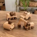 Wooden Construction Vehicle Toy Set for Toddlers – 4 Handmade Beech Wood Vehicles - Image 2