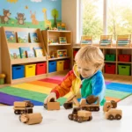 Wooden Construction Vehicle Toy Set for Toddlers – 4 Handmade Beech Wood Vehicles - Image 3
