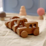 Wooden Toy Cars for Toddlers – 4-Piece Handmade Vehicle Set - Image 3
